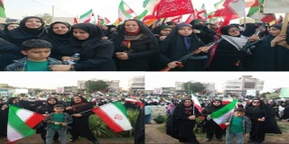 حضور کارکنان آموزشکده ملی مهارت  دختران شهرضا در مراسم رزمایش  " جانفدایان "